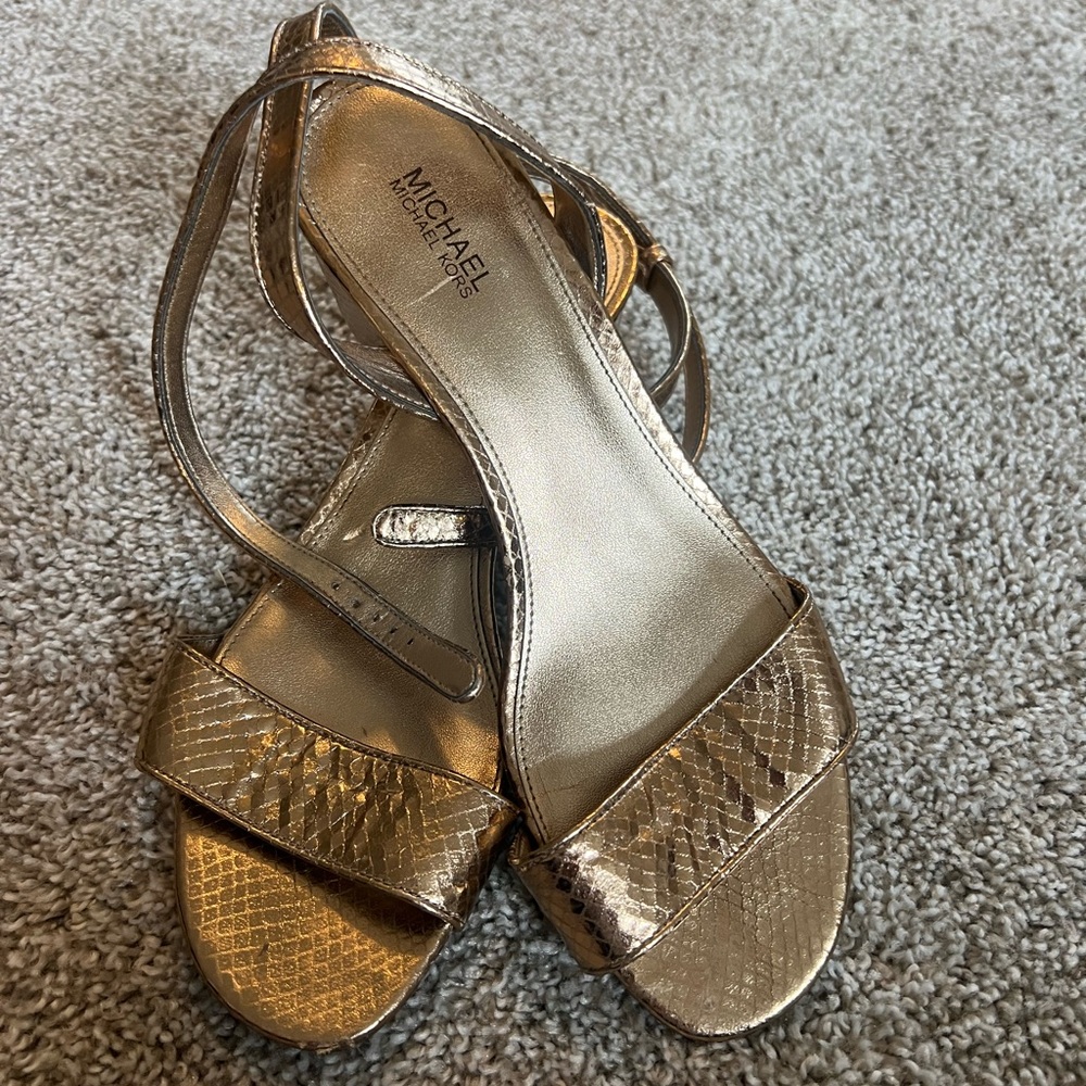 Gold Michael Kors Sandals